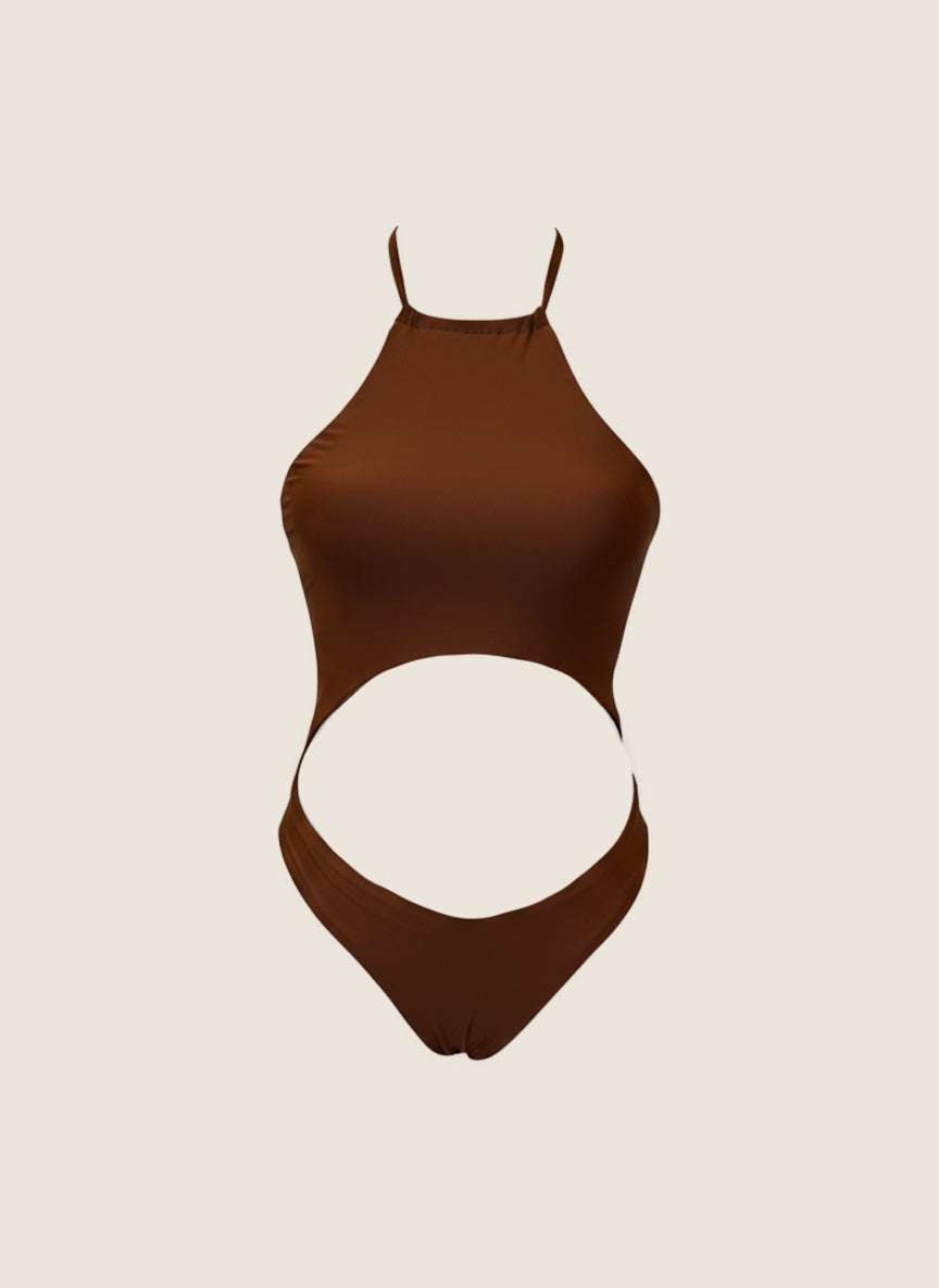 ENTERIZO CUELLO ALTO REVERSIBLE - CACAO