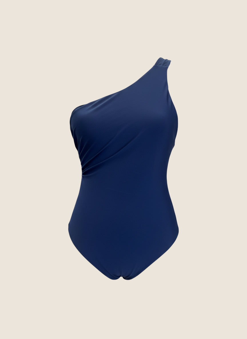 ENTERIZO ASIMÉTRICO UN HOMBRO - AZUL MARINO