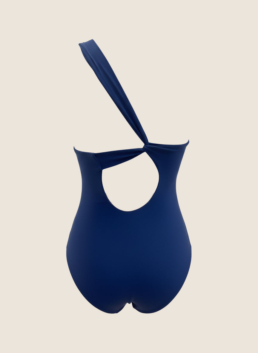 ENTERIZO ASIMÉTRICO UN HOMBRO - AZUL MARINO