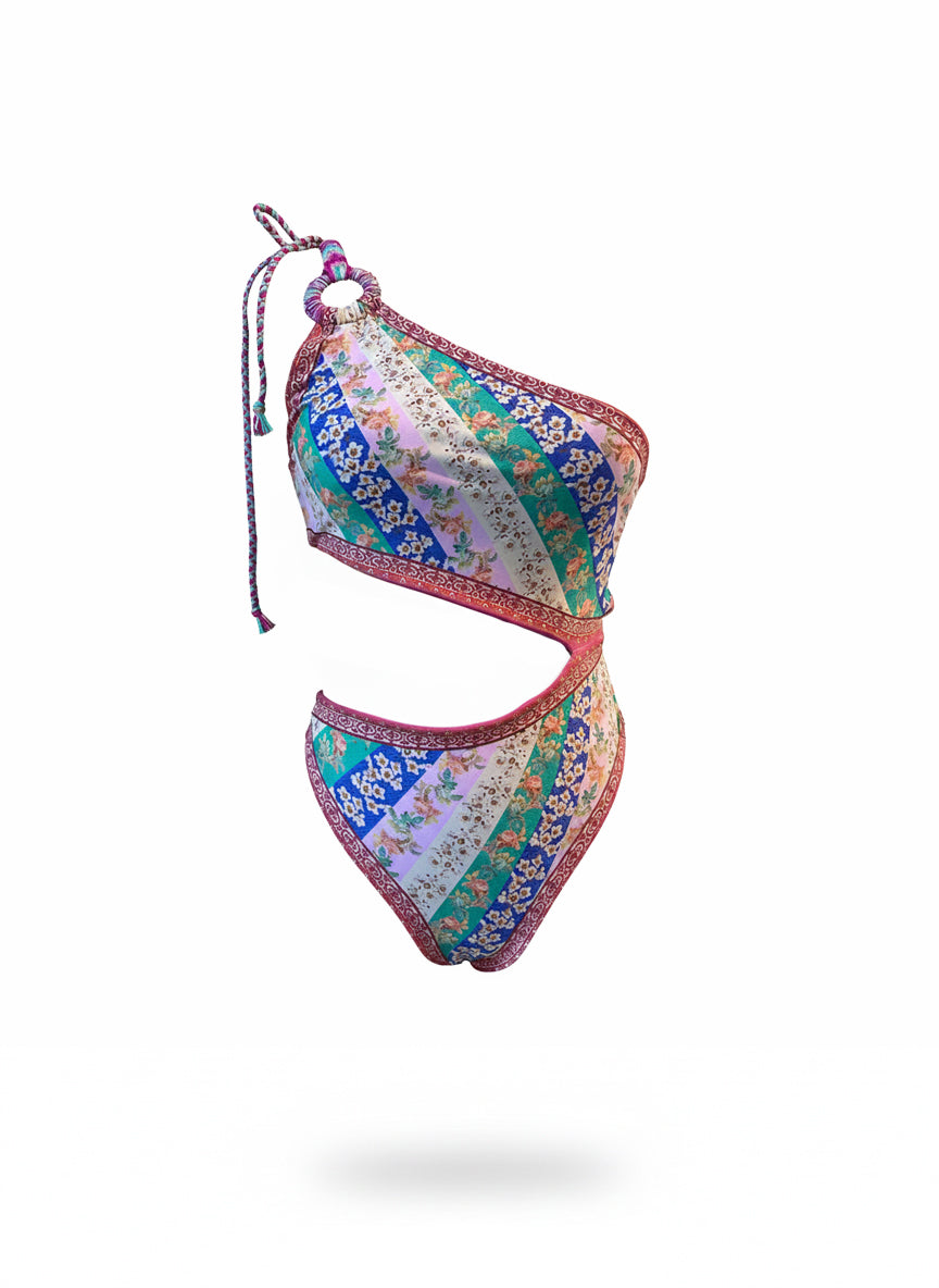 TRIKINI UN HOMBRO BOHO GARDEN