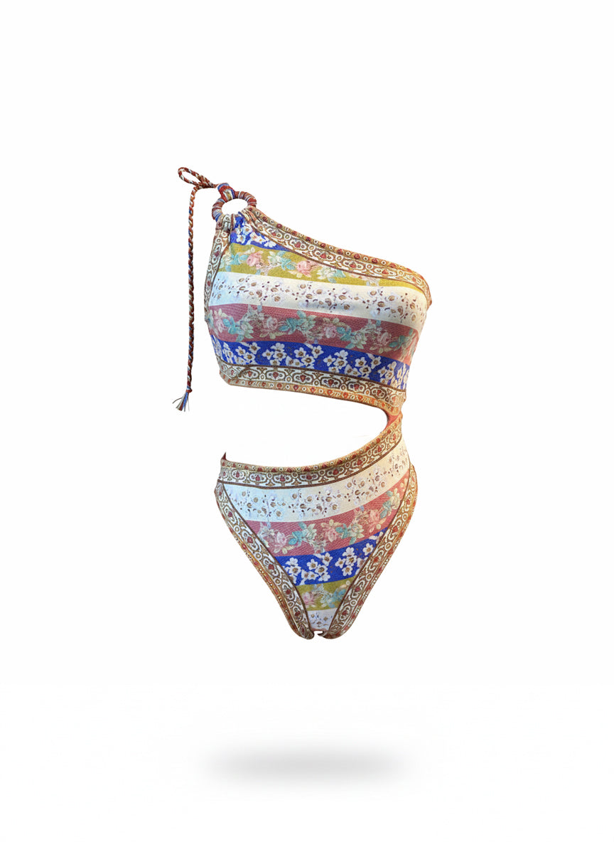 TRIKINI UN HOMBRO BOHO VINTAGE