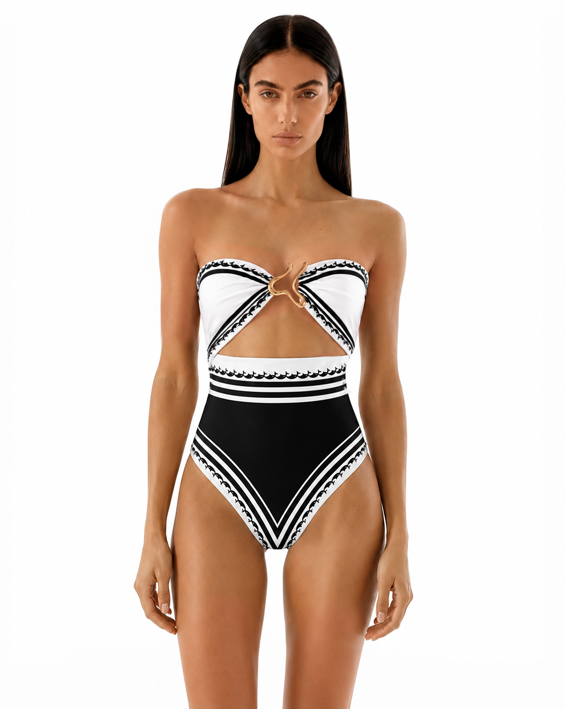 Enterizo Strapless - Tribal Noir