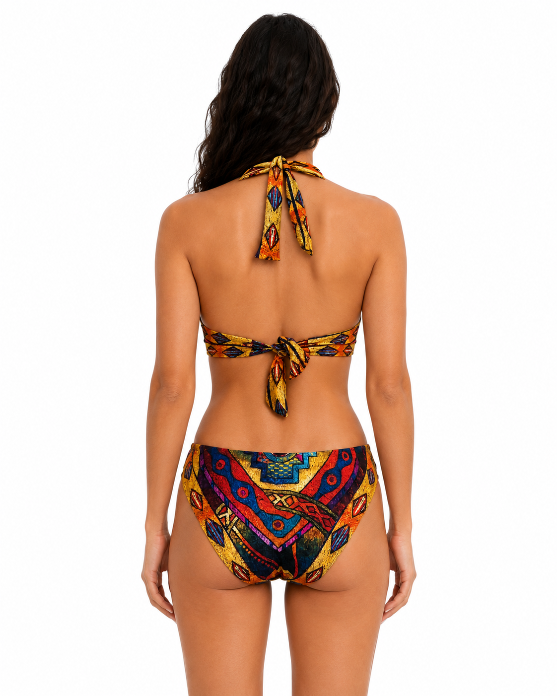 Bikini Top en V y Panty Cerrada - Magma