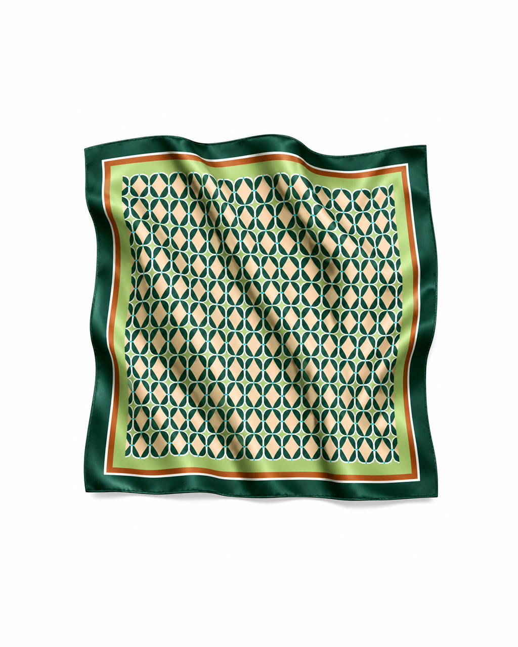 Pañoleta de Seda - Rombos Verde