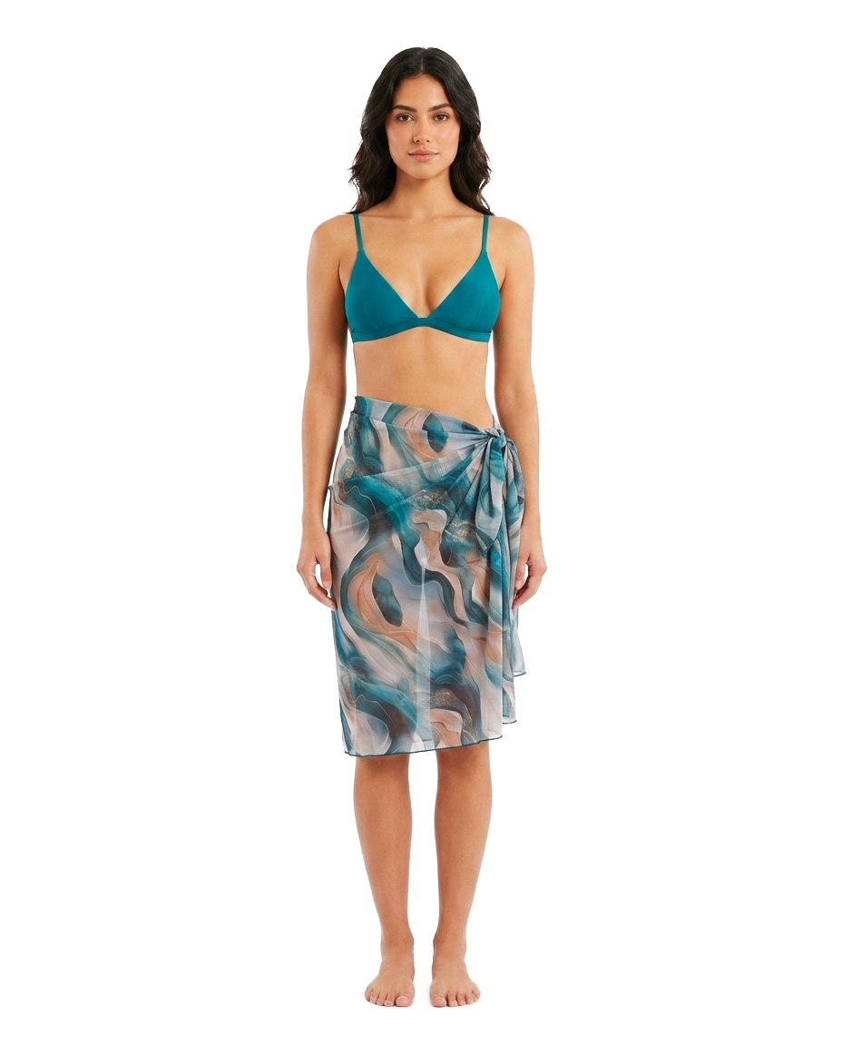Pareo Corto Malla - Print Mareas